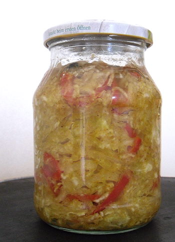Curry-Kimci, oder fermentierter Krautsalat