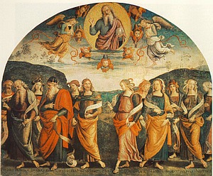 Pietro Perugino - Der Allmächtige mit Propheten und Sybilen